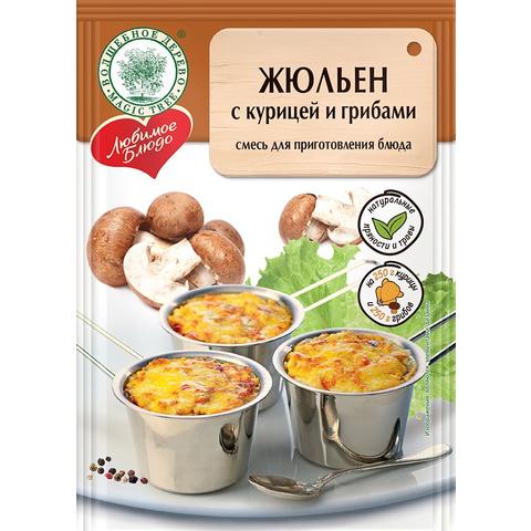 Приправа ВОЛШЕБНОЕ ДЕРЕВО жюльен с курицей и грибами 30г