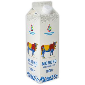 Молоко ЧЕБАРКУЛЬ 2,5% 1л т/п