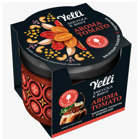 Закуска ЙЕЛЛИ вяленые томаты-пармезан 100г