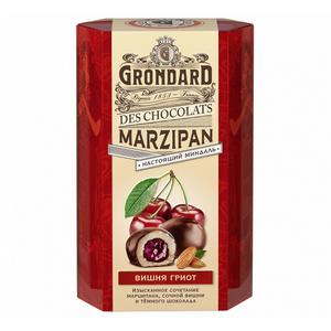 Конфеты GRONDARD Марципан с вишневой начинкой и коньяком 140гр 