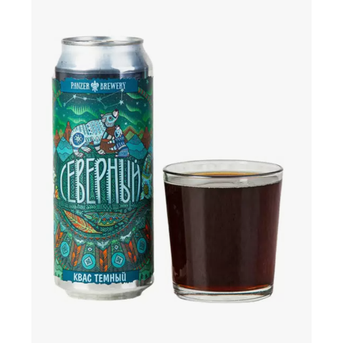 Квас PANZER BREWERY СЕВЕРНЫЙ обеспложенный 0,45л ж/б