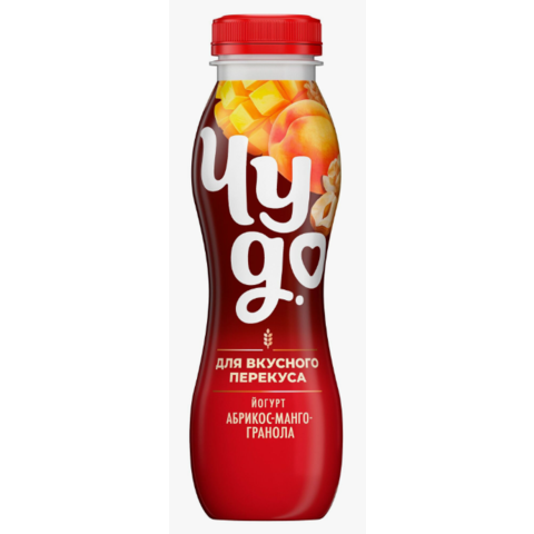 Йогурт пит ЧУДО 2,2% абрикос-манго-гранола 260г