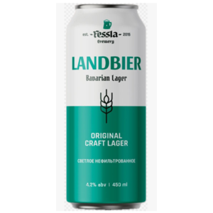 Пиво ФЕССЛА Ландбир свет н/ф 4,2% 0,45л ж/б