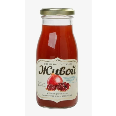 Сок ЖИВОЙ 100% 0,25л Гранатовый с/б