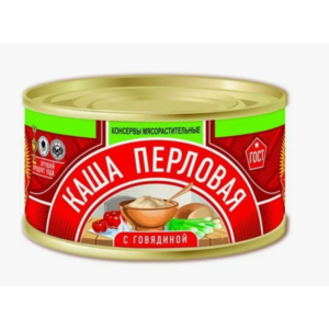 Конс СОХРАНИМ ТРАДИЦИИ каша перловая с говядиной 325г ж/б ключ