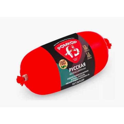 Колбаса Ромкор вареная РУССКАЯ 350г