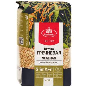 Крупа АГРО-АЛЬЯНС гречневая зеленая 450г