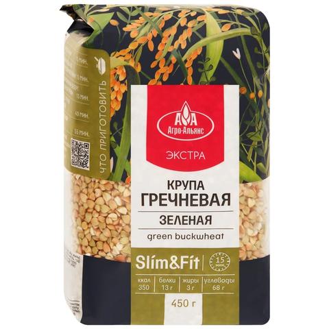 Крупа АГРО-АЛЬЯНС гречневая зеленая 450г
