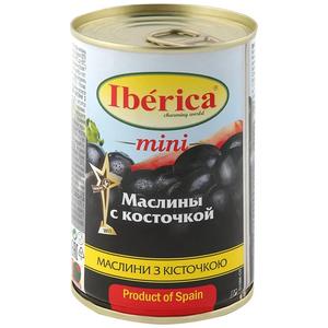 Маслины ИБЕРИКА мини 300г черные с/к