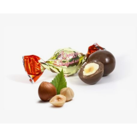 Конфеты ЖАКО Фундук в шоколадной глазуре 100 г.