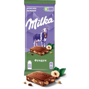 Шоколад МИЛКА 85г молочный с дробленым фундуком