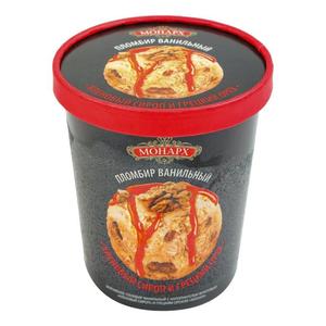 АКЦИЯ Мороженое МОНАРХ пломбир кленовый сироп грец орех 420г ведро