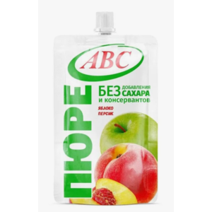 Пюре АВС без сахара 200г яблоко-персик